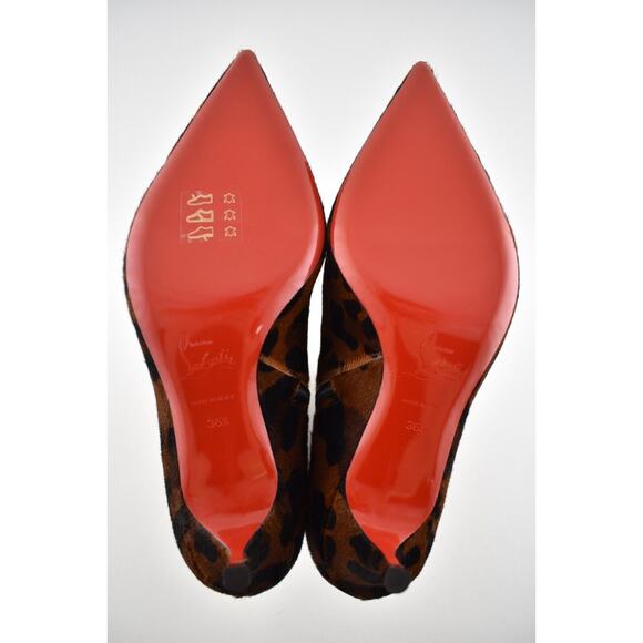 Christian Louboutin So Kate Booty 55 Black Leopard Pony Short Ankle Bootie 36.5 - Picture 9 of 9
